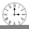 Roman Numeral Clock Clipart Image