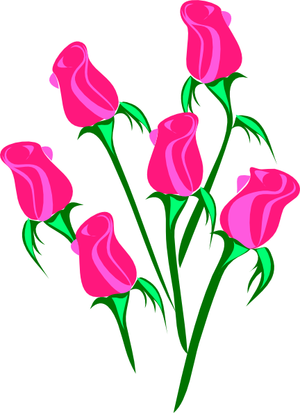 clipart pink rose flower - photo #27