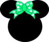 Minnie Mouse Green Clip Art