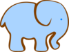 Large Blue Elephant Clip Art