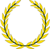 Gold Olive Wreath Clip Art