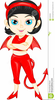 Girl Devil And Angel Clipart Image