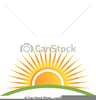 Horizon Sunset Clipart Image