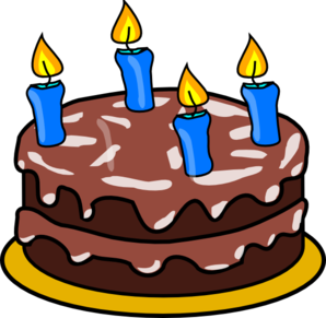 Birthday Cake Cartoon on Birthday Cake Four Candles Clip Art   Vector Clip Art Online  Royalty