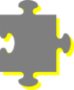 Grey Yellow Puzzle Clip Art