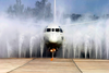 Lt. Cmdr. Curtis Phillips And Lt. J.g. David Snyder Maneuver A P-3c Orion Assigned To The Screaming Eagles Of Patrol Squadron One (vp-1), Through The Wash Rack After A Training Flight. Image