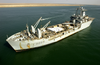 The Royal Fleet Auxiliary, Landing Ship Logistic Rfa Sir Galahad (l 3005) Arrives In The Iraqi Port City Of Umm Qsar Image