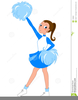Blue Cheerleader Clipart Image