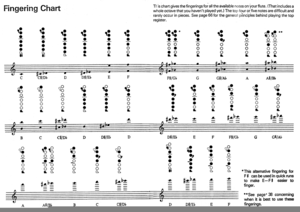 Basic Flute Notes Chart
