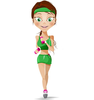Clipart Funny Lady Jogger Image