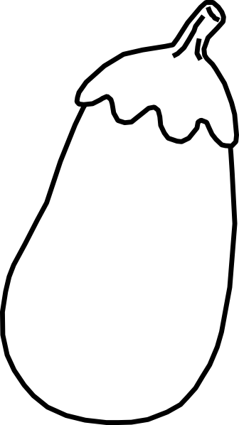 clipart black and white eggplant - photo #10