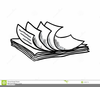 Clipart Of Stacks Of Papers Image