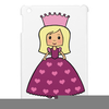 Little Girl Shopping Clipart Image