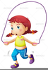 Clipart A Girl Jumping The Rope Image