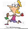 Clipart Funny Lady Jogger Image