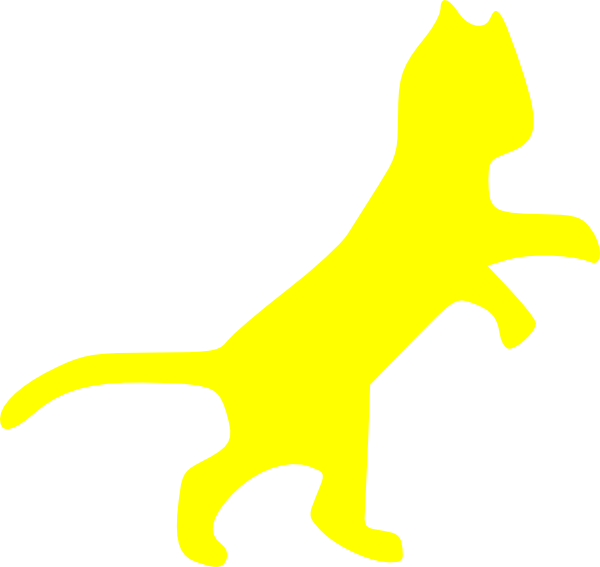 yellow cat clipart - photo #2