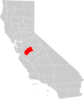 California County Map Merced County Highlighted Clip Art