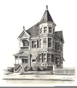 Victorian House Drawing | Free Images at Clker.com - vector clip art