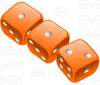 Orange Dice Clipart Image