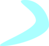 Teal Boomerang Clip Art