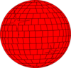 Red Disco Ball Clip Art