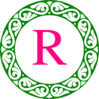 Letter R Monogram Clip Art