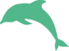 Teal Dolphin Picture Clip Art