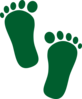 Green Foot Prints Clip Art