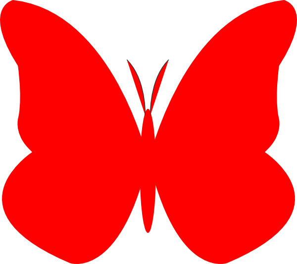 free red butterfly clip art - photo #8