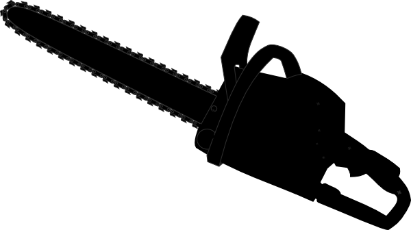 Chainsaw Black Outline Clip Art at Clker.com - vector clip art online