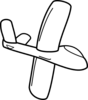 Glider Outline Clip Art
