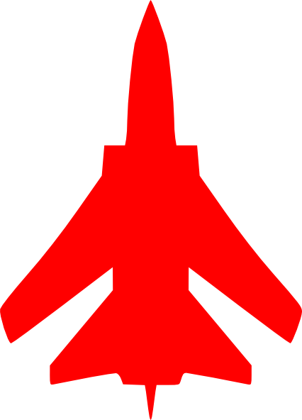 Fighter Jet Red Clip Art at Clker.com - vector clip art online, royalty