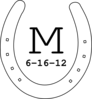 M Date Horseshoe Clip Art