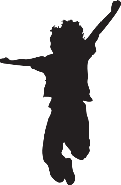 Jumping Child Silhouette Clip Art at Clker.com - vector clip art online