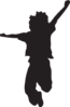 Jumping Child Silhouette Clip Art