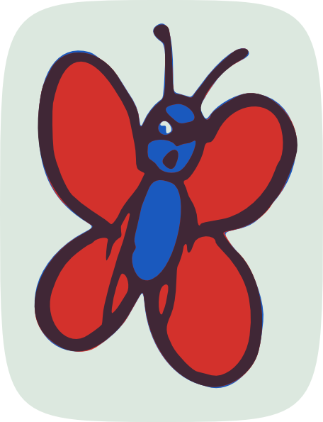 free red butterfly clip art - photo #24