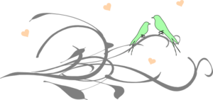 Love Birds On A Branch Clip Art