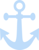 Light Blue Anchor Clip Art