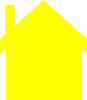 Yellow House Silhouette Clip Art