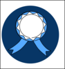 Blue Ribbon Circle Clip Art