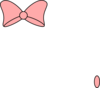 Pink Bow Black Trim Clip Art