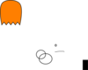Orange Pacman Ghost Clip Art