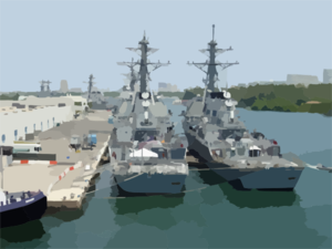Ships Arrive In Ft. Lauderdale For Fleet Week 2002 Clip Art