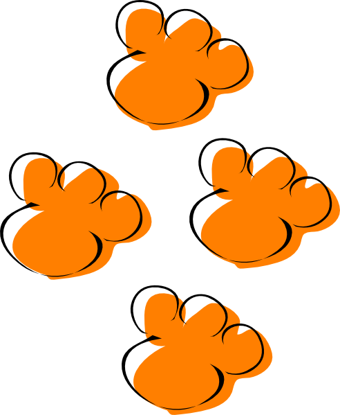 tiger paw clip art - photo #29