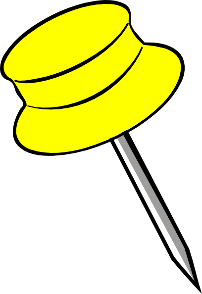 yellow pin clipart - photo #22