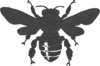 Dark Gray Bee Clip Art