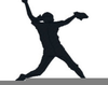 Softball Player Silhouette Clipart Image