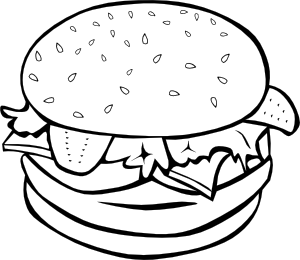 Hamburger (b And W) Clip Art