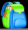 Cartoon Backpack Clipart Image