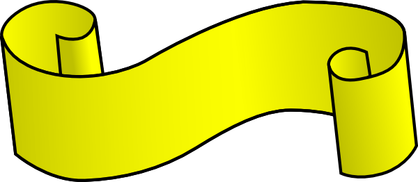 scroll clip art. Yellow-scroll clip art